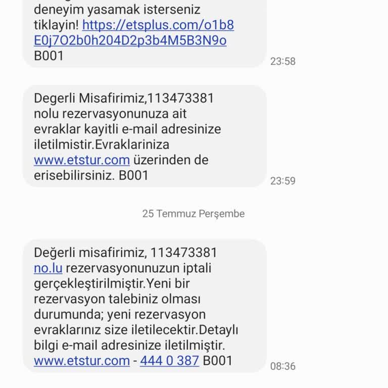 ETS Tur Otel Rezervasyonunda Paranızı İade Etmiyorlar