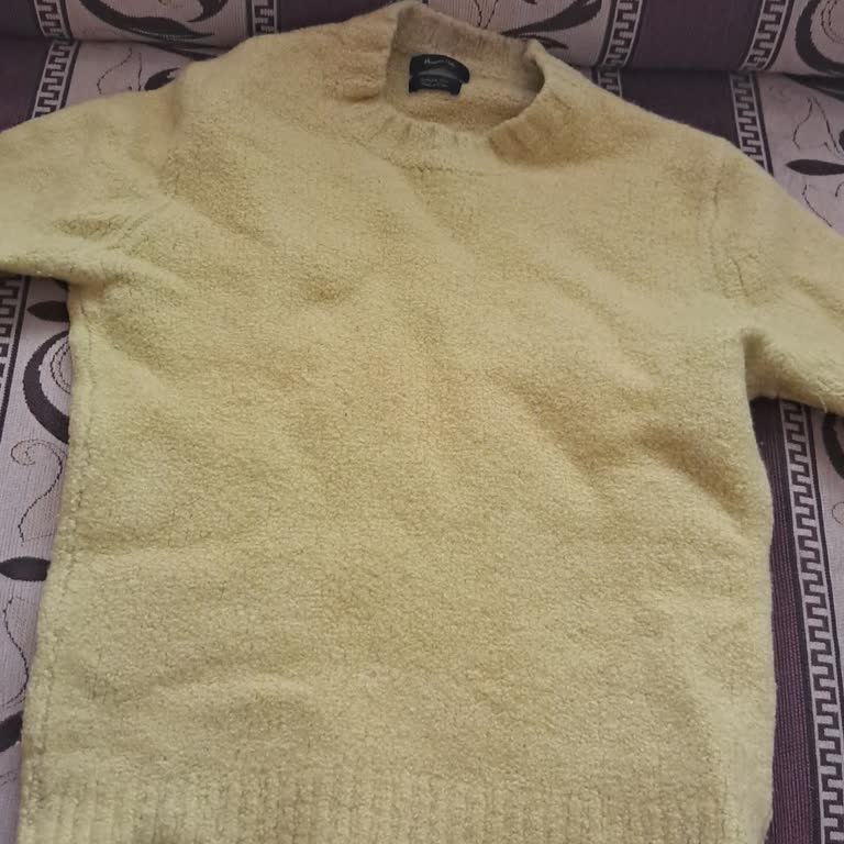 Massimo Dutti 30 Derecede Çeken Sari Kazak
