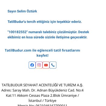 Tatilbudur Kredi Kartımdan Fazla (Yanlış) Ödeme Aldı