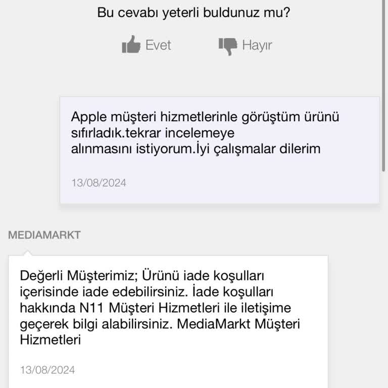 Media Markt Satış Sonrası Mağduriyeti