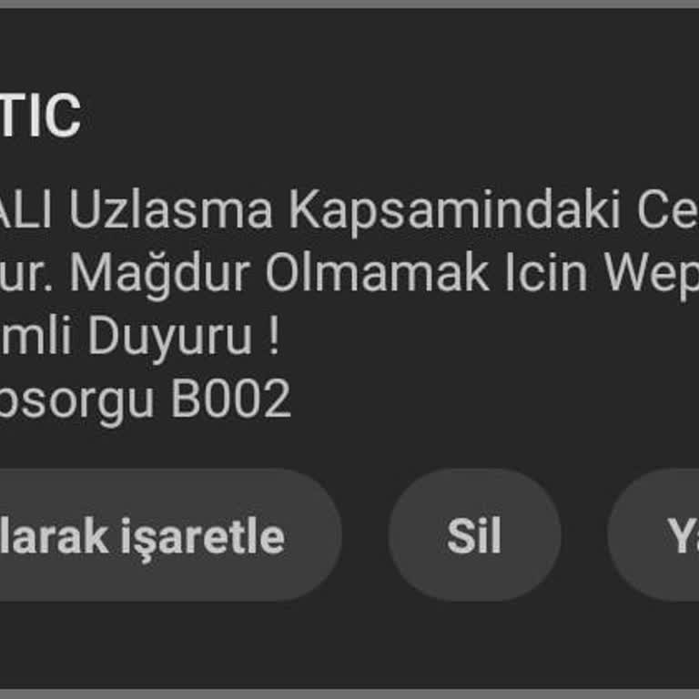 Yanıltıcı Mesajlarla Gelen Sahte Ceza Dosyası Bildirimi