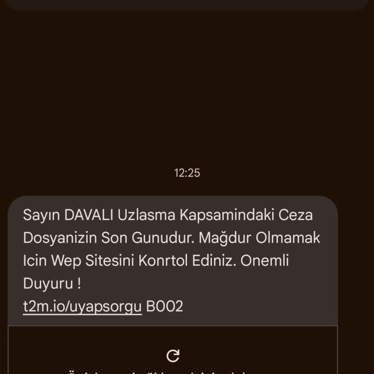 Yanıltıcı SMS İle Rahatsız Edildim