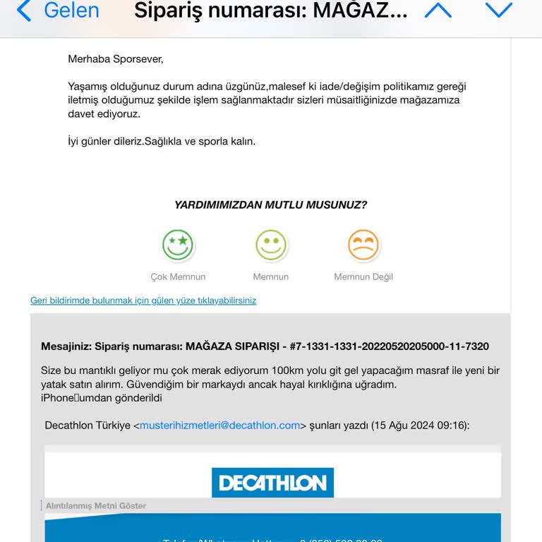 Quechua Decathlon Şişme Yatak Yarıldı