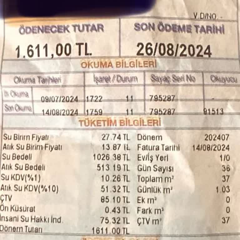 İSKİ Su Faturası