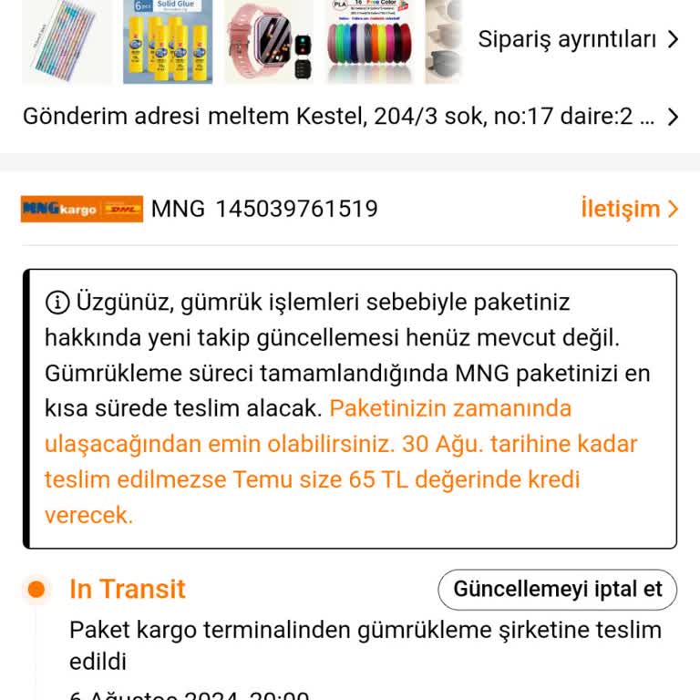 Temudan Alınan Ürün Gümrükte Takili Kaldı