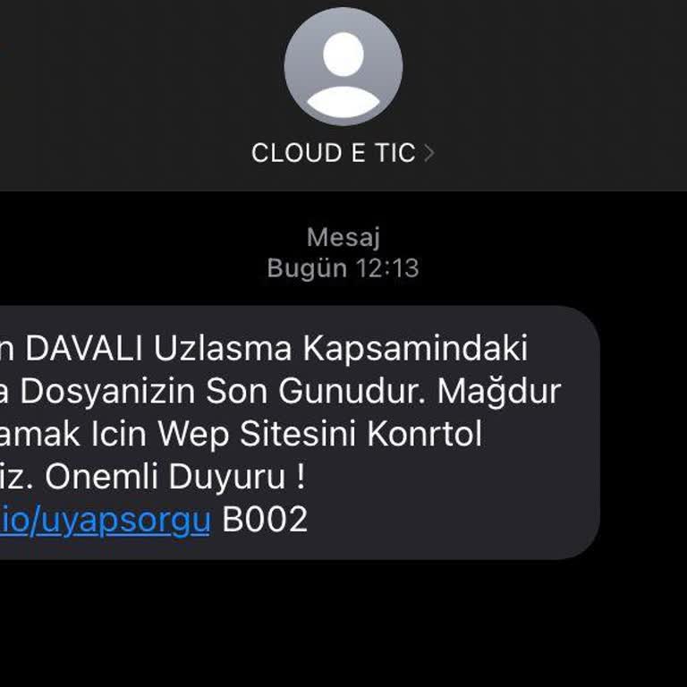 UYAP Yanıltıcı Mesajlar Hakkında Bilgilendirme Talebi