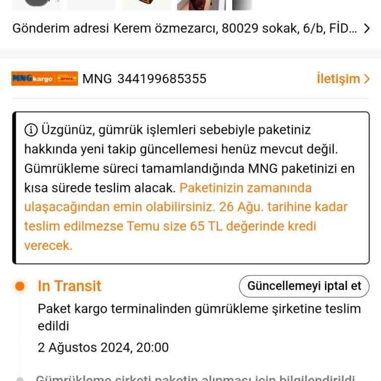 MNG Kargo Temu Kargoyu Getirmiyor Bekletiyor