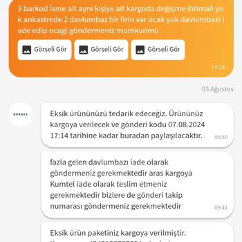 Boraks Dayanıklı Tüketim Malları Boraks Eksik Ürünümü Tedarik Etmiyor