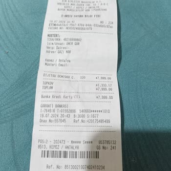 BİM Aldığım Ürün Teslim Edilmedi.