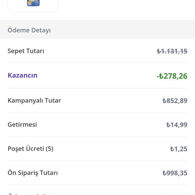 Getir Karttan Fazla Tutar Çekilmesi!