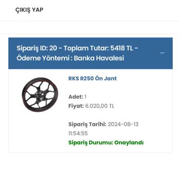 RKS Motor Yanıltıcı Ürün Göndermiyor