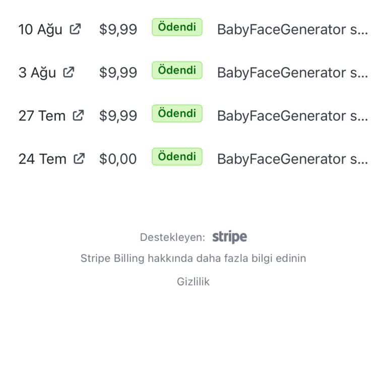 Baby Face Generator İzinsiz Para Çekimi