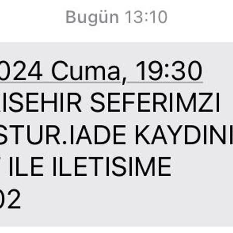 Obilet Sürekli Sefer İptal Mesajı