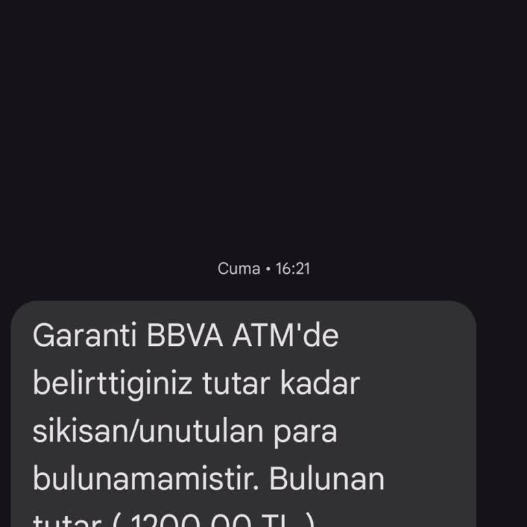 Garanti Bankası ATM'de Sıkışan Paraya El Koyması Eksik Yatırılması