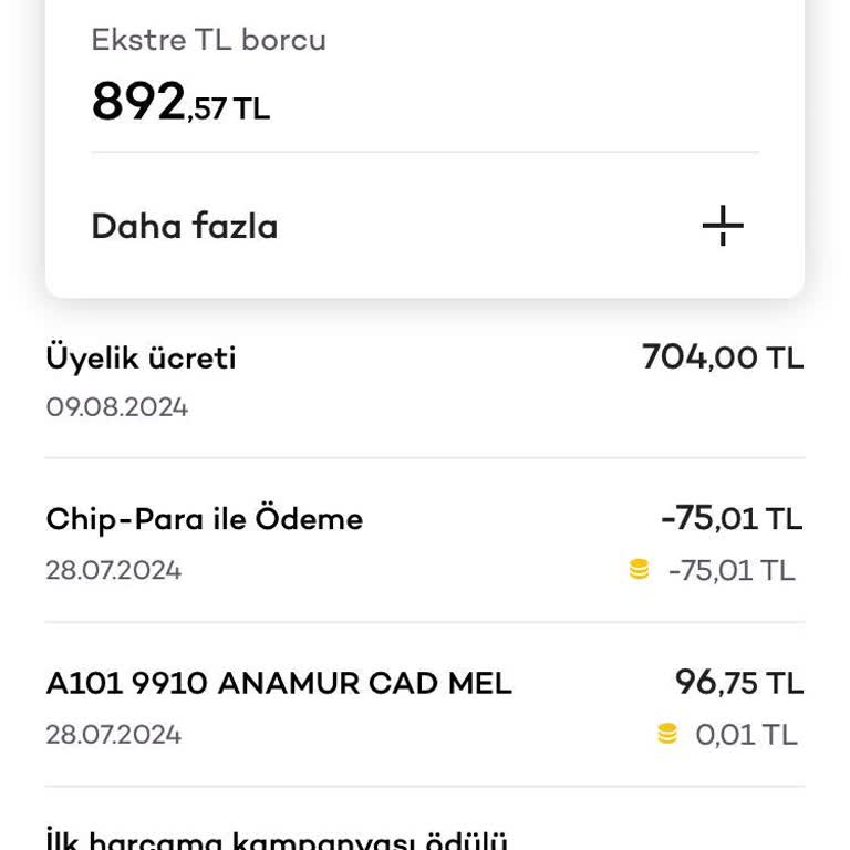 Akbank 704 TL Üyelik Ücreti