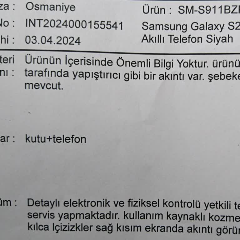 Samsung S23 256 GB Ekran Kenarın'dan Yapışkan Çıkması