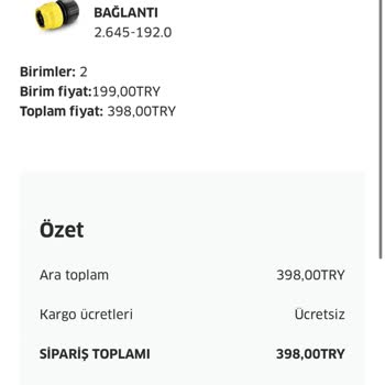 Karcher Sipariş Verdiğim Ürünü 1 Haftadır Kargolamadı