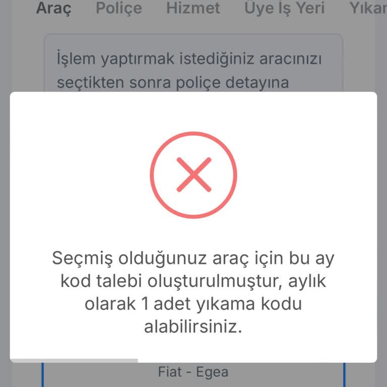 Sigortam.net Araç Yıkama Sorunu