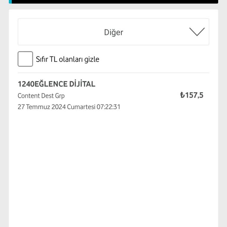 Faturada Bilgim Dışında Kesilen Ücret