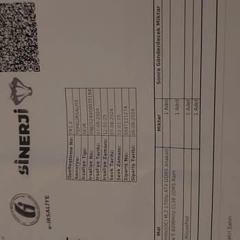 Sinerji Bilgisayar Sattıkları. Bilgisayar Bozuk