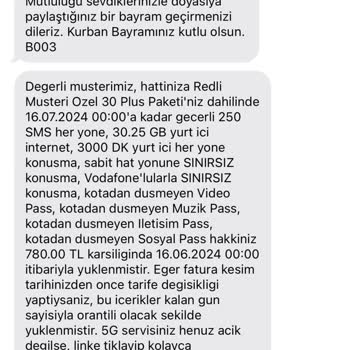Vodafone Net Vodafone Fatura Ve Müşteri Hizmetleri Şikayeti