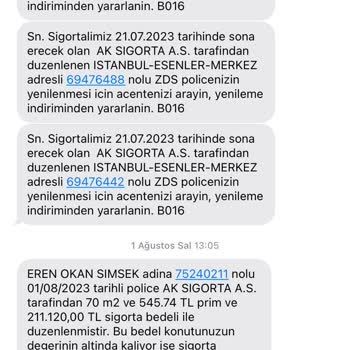 Aksigorta Telefon Numaram İzinsiz Kullanılıyor!