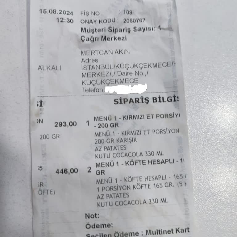 Köfteci Yusuf Halkalı Şubesi Eksik Menü Umursamaz Personel