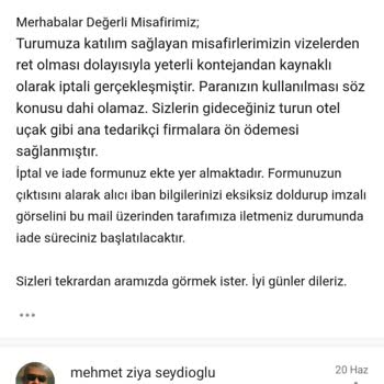 Pera Tur İtalya Gezisi İptal Ve Ücret İade Sorunu