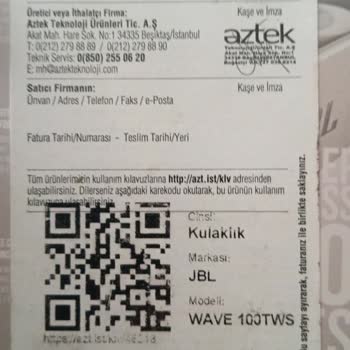 JBL Wave 100 Tws Çift Bluetooth Oldu