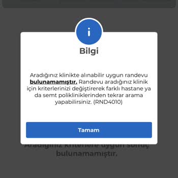 MHRS - 182 Göztepe Gastroenteroloji Randevu Sorunu