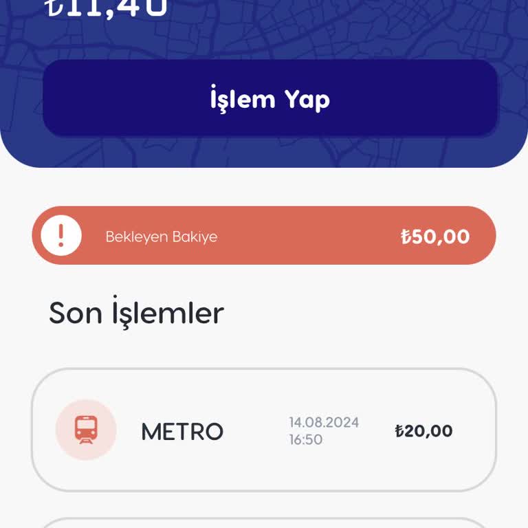 BURULAŞ Mobil Bekleyen Bakiye