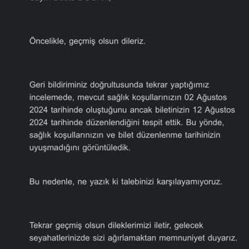 THY Bilet İade Mağduriyeti