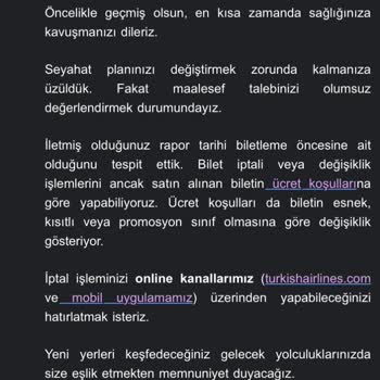 THY Bilet İade Mağduriyeti