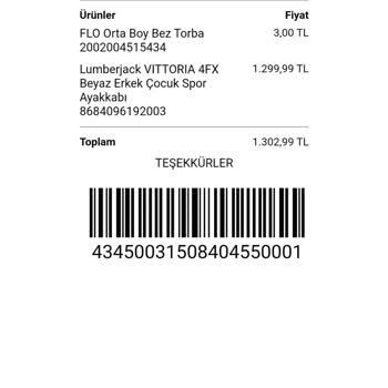 Lumberjack Etiket Ve Fatura Arasındaki 500 TL Fark