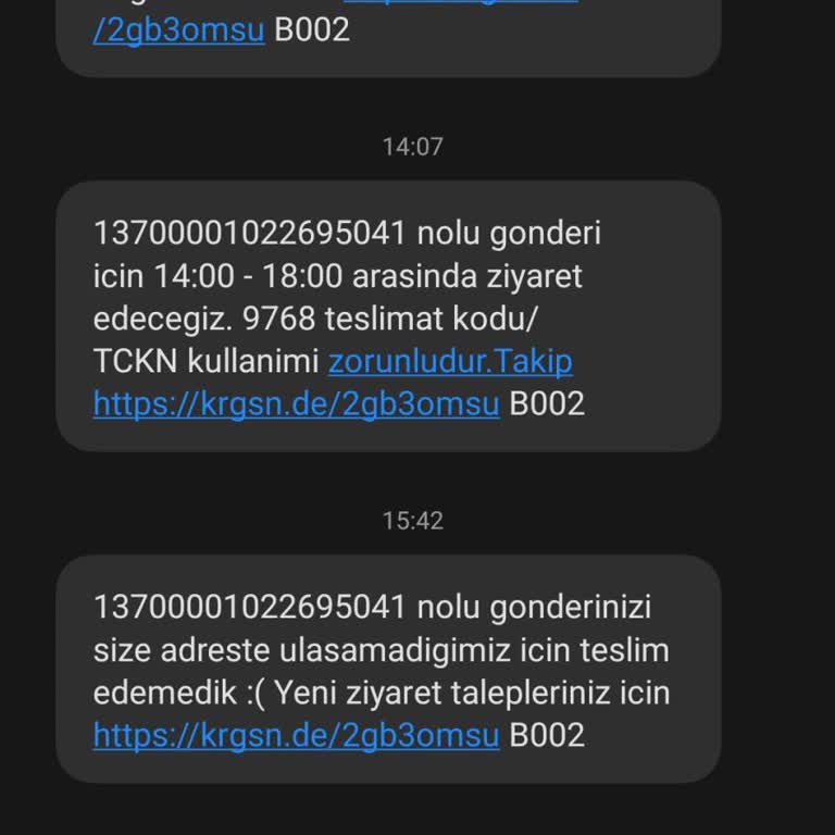 Kargomsende Evde Olduğum Halde Gelmedi
