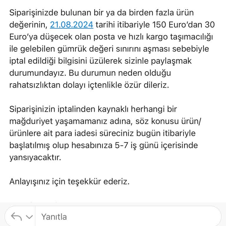 Amazon.com.tr Benden Habersiz Siparişimi İptal Etti