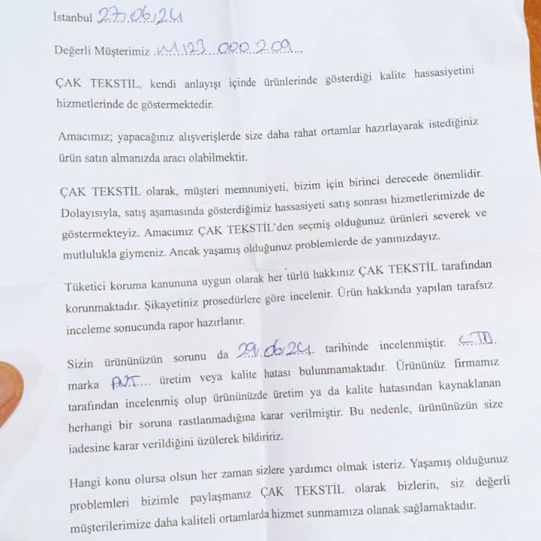 LTB Pantolon Renk Solması Ve Müşteri Hizmetleri Sorunu