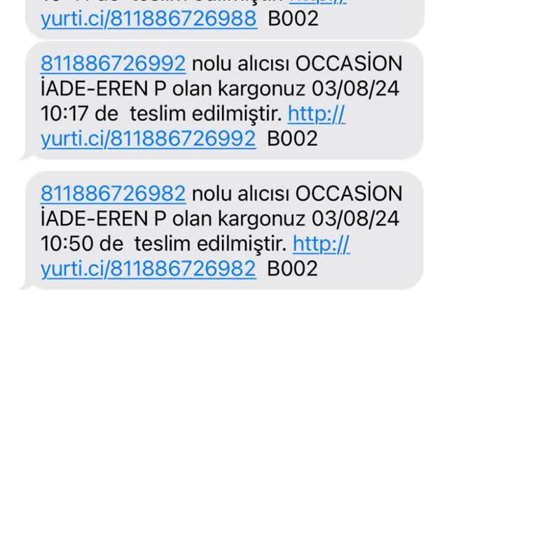 Occasion Paramı İade Etmiyor.