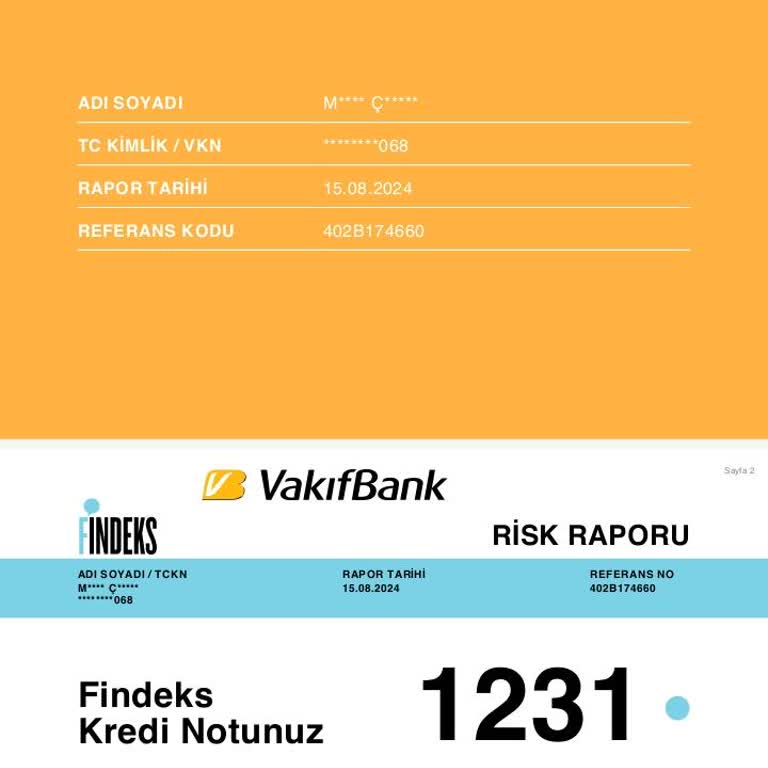 Findeks Puanı Sabit Kalması