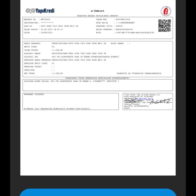 Payfix Para İadesi Talebi