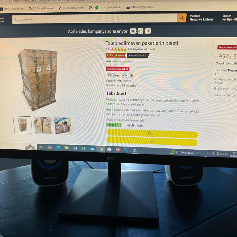 Amazon Görselde İlettiğim Siparişim Tarafıma Ulaşmadı