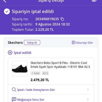 Olumsuz Skechers Alışverişi Deneyimi