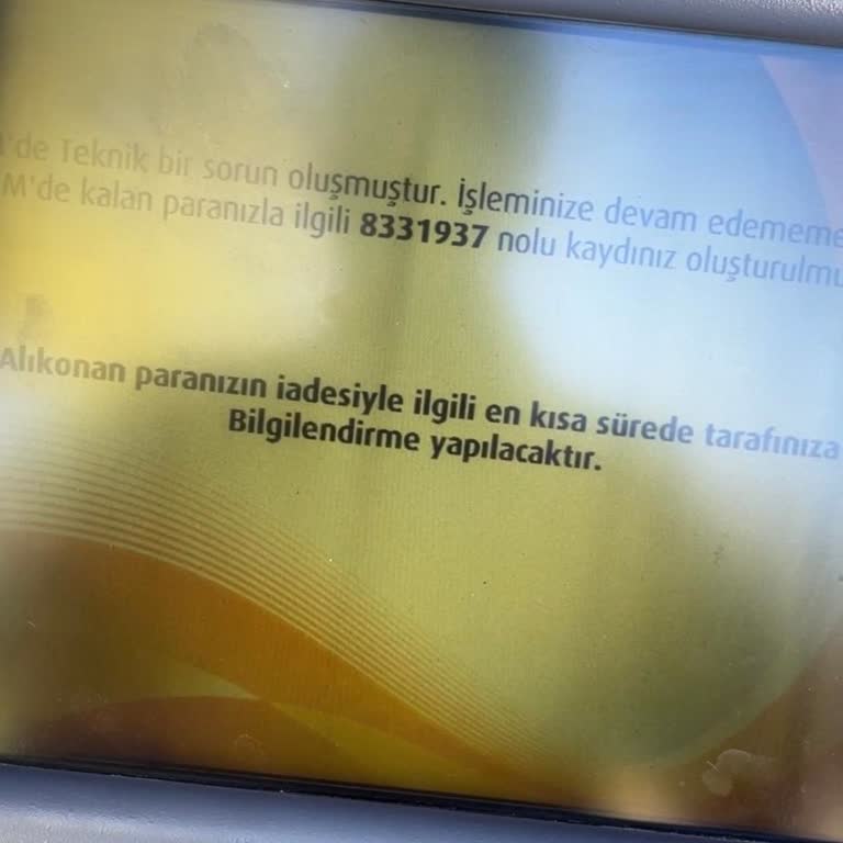 VakıfBank ATM Para Alıkoyulması