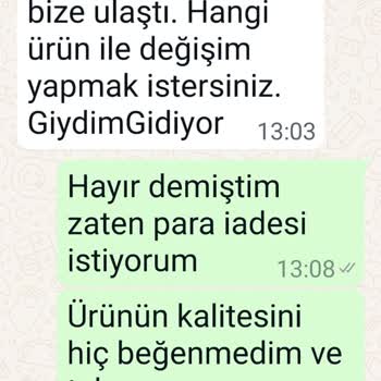 GiydimGidiyor Giydim Giyiyor Kalitesiz Ürün