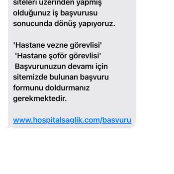 Jooble.org Hastane Vezne Görevlisi Mesajı