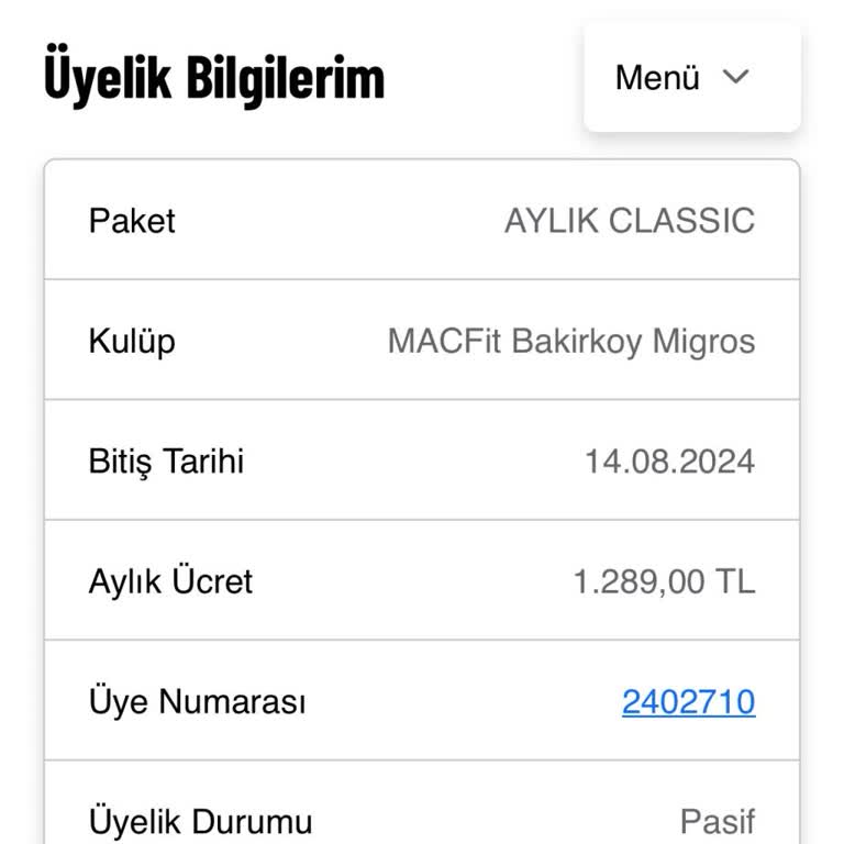 MACFit (İstanbul Avrupa) Macfit Onayım Olmadan Üyeliğimi Uzatıyor Beni Borçlu Çıkartıyor