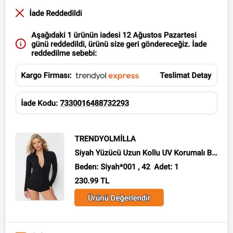 Trendyol Express İade Ürünü Kaybetti İade Yapmıyor