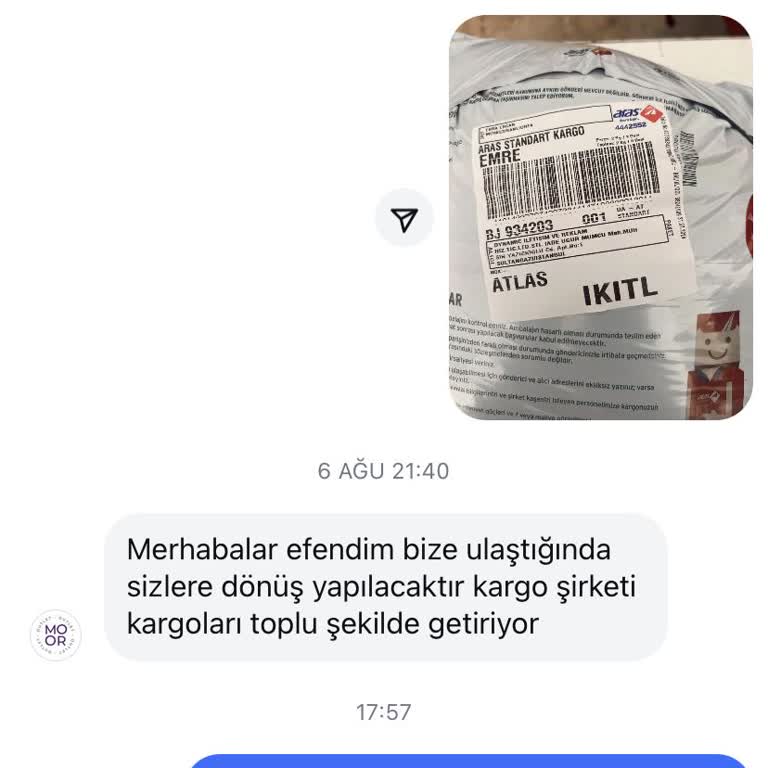 Butik Moor (Mooramoor) Yanlış Beden Gönderimi Ve Geciken İade Süreci