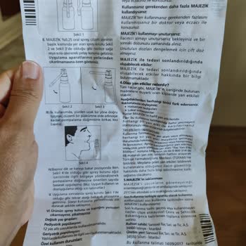 Sanovel İlaç Majezik Oral Sprey Eksik Bilgi