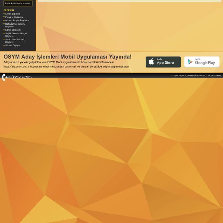 ÖSYM Sınav Başvurusu Yapamıyorum